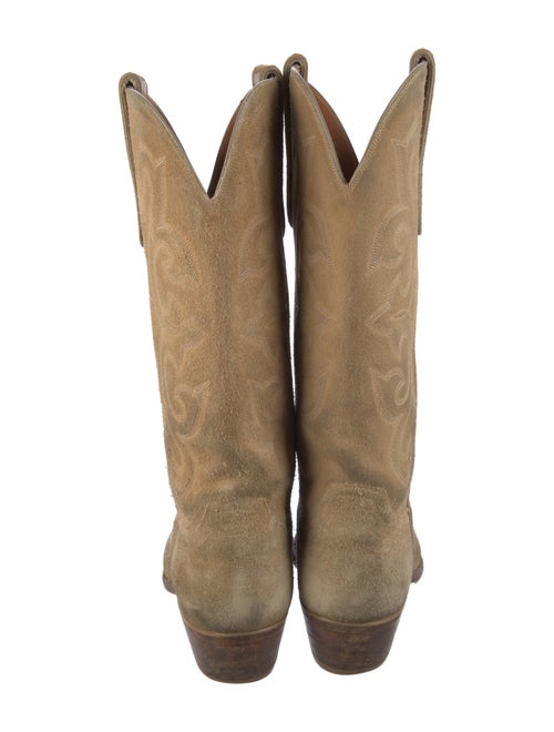 FALCONHEAD Suede Embroidered Accent Western Boots