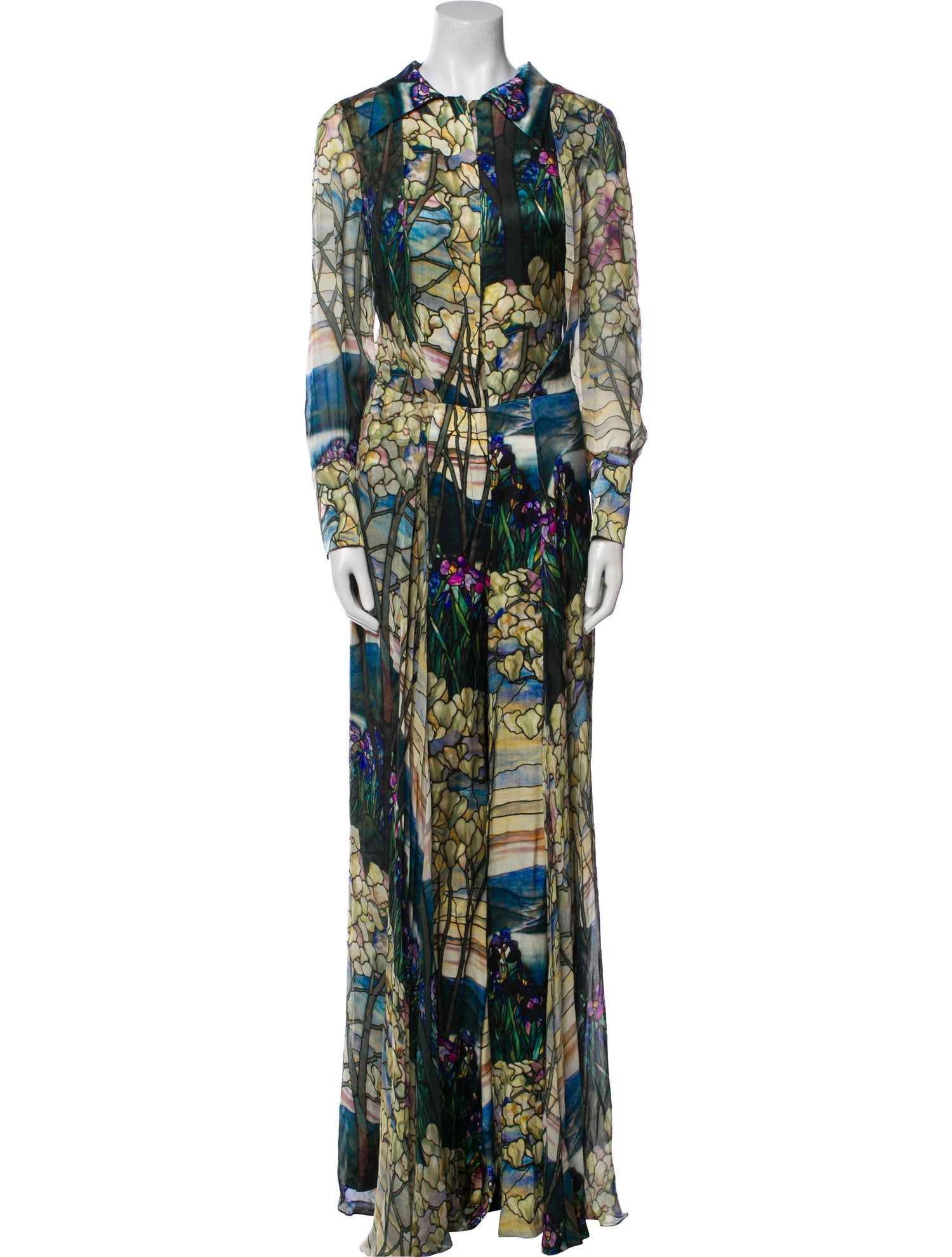 Fabiana Milazzo Silk Floral Print Jumpsuit