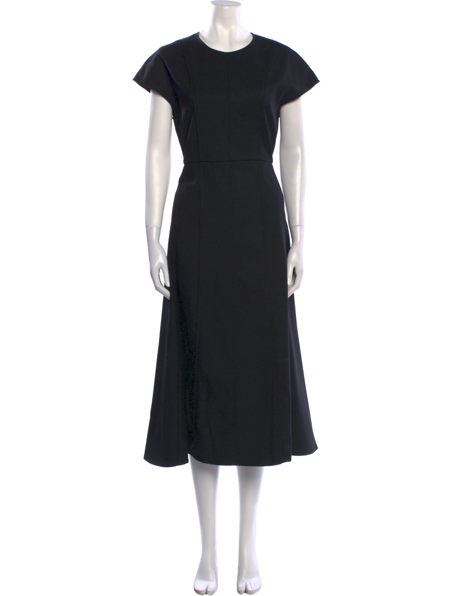 Facade Pattern Wool Long Dress w/ Tags