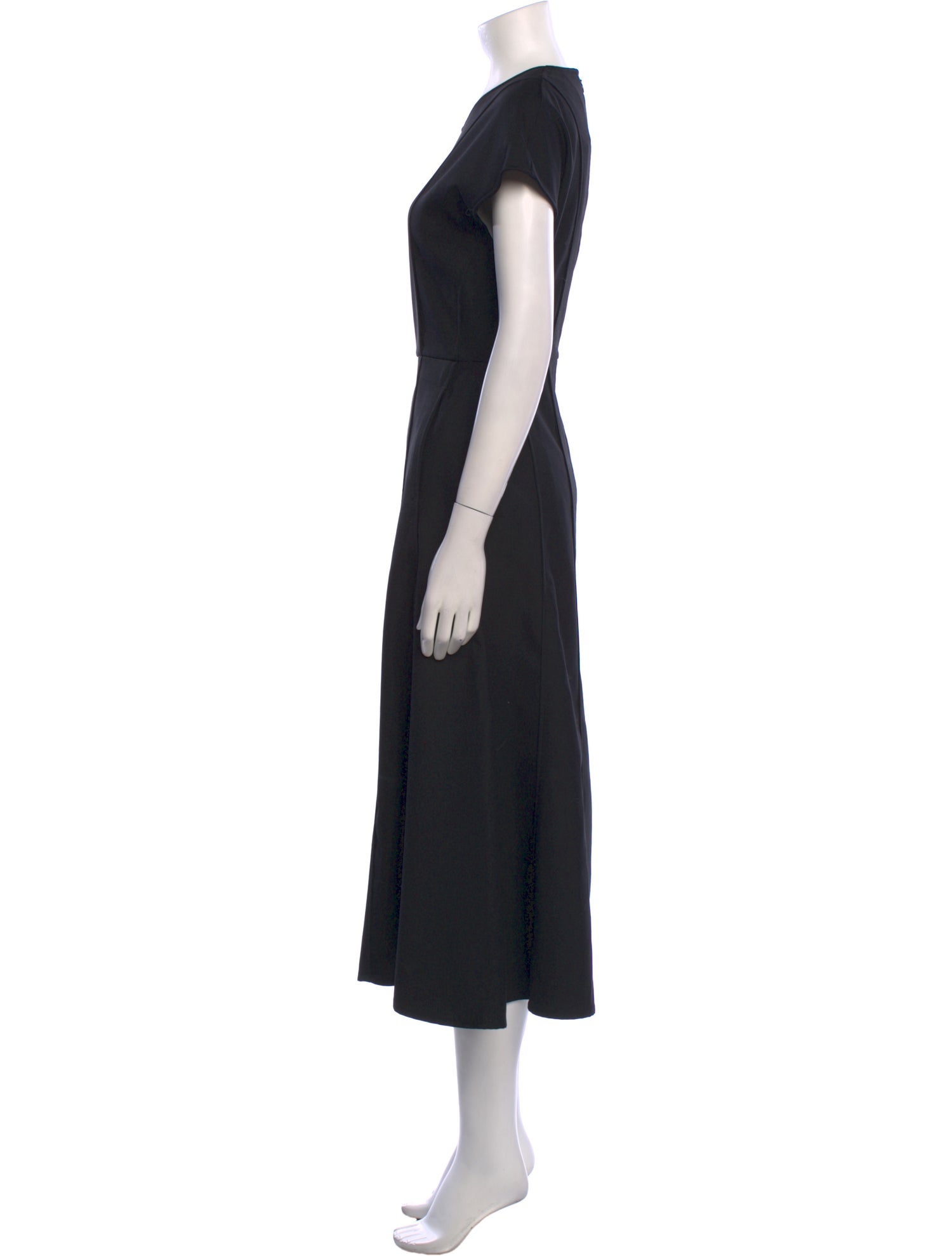 Facade Pattern Wool Long Dress w/ Tags