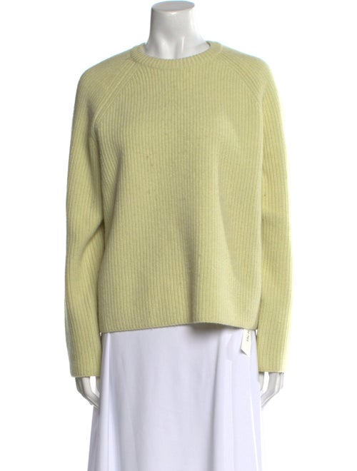 Facade Pattern Wool Crew Neck Sweater