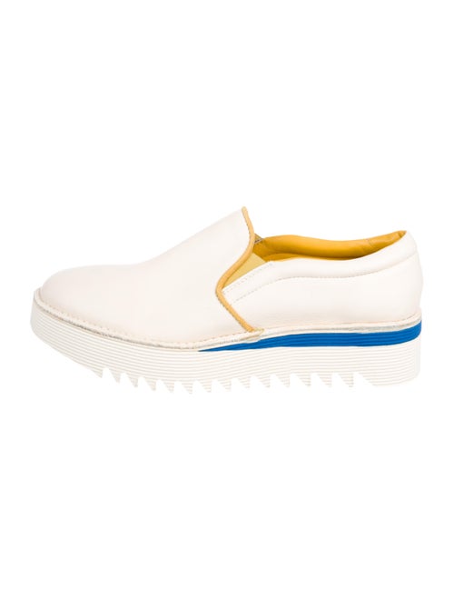 Fabi Leather Platform Sneakers White