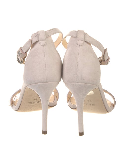 Fabi Suede Printed T-Strap Sandals