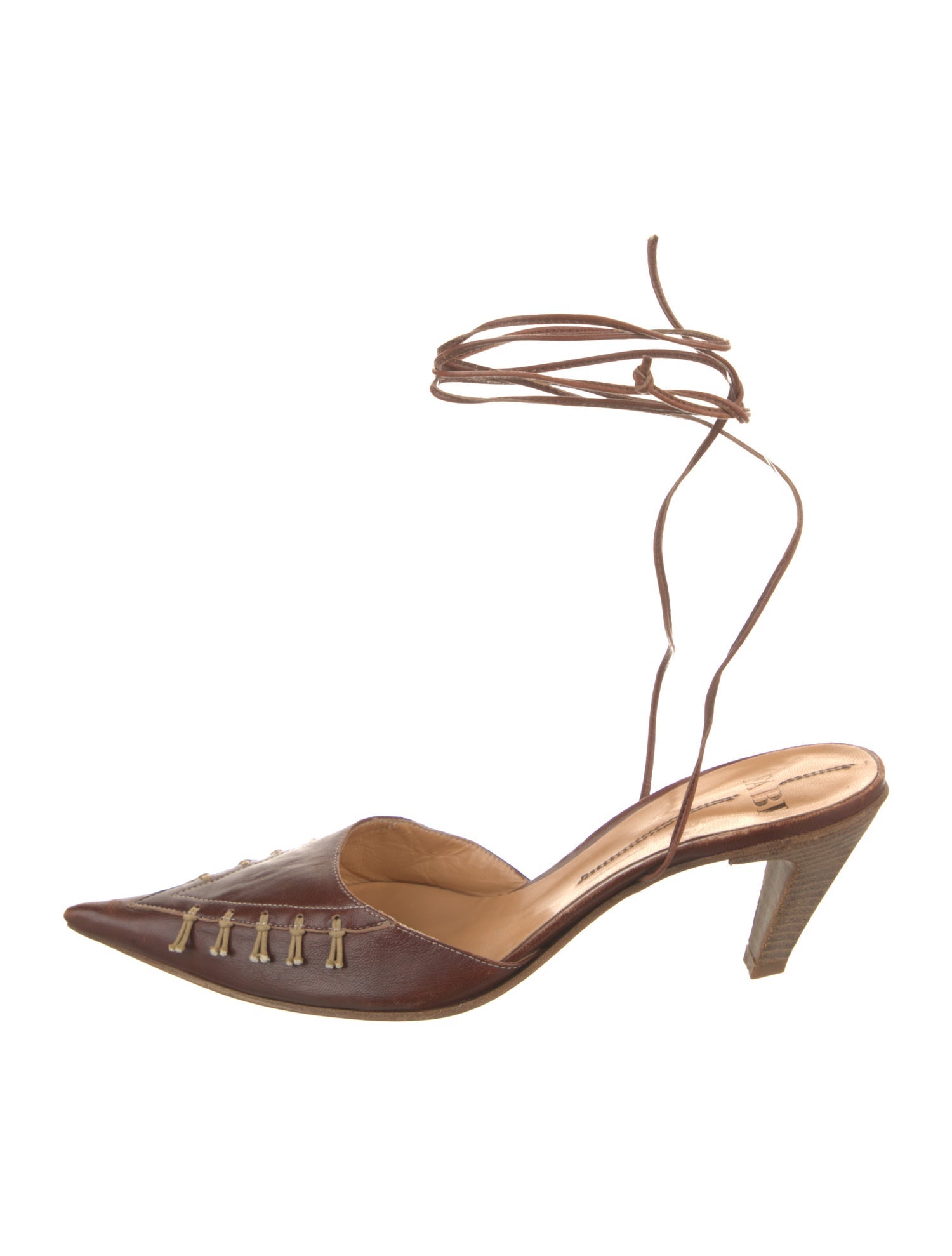 Fabi Leather Animal Print D'Orsay Pumps