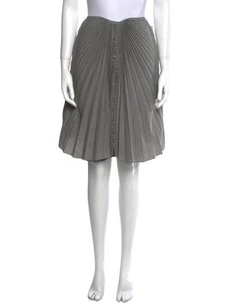 Facetasm Pleated Accents Knee-Length Skirt