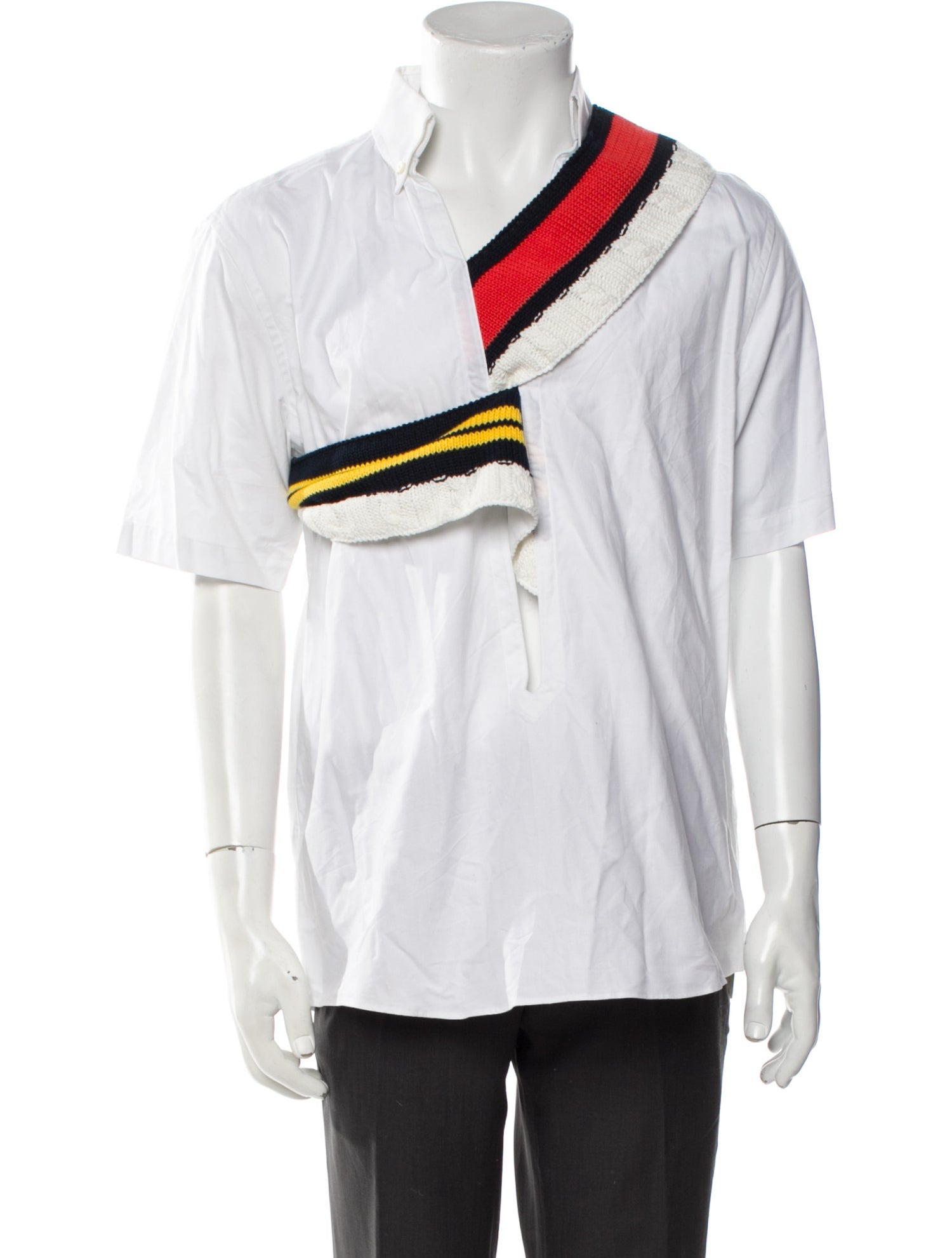 Facetasm Striped Short Sleeve Shirt