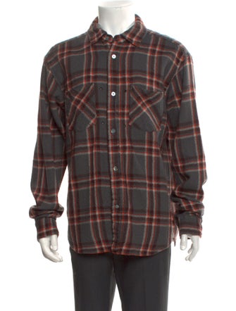 Facetasm Wool Plaid Print Shirt