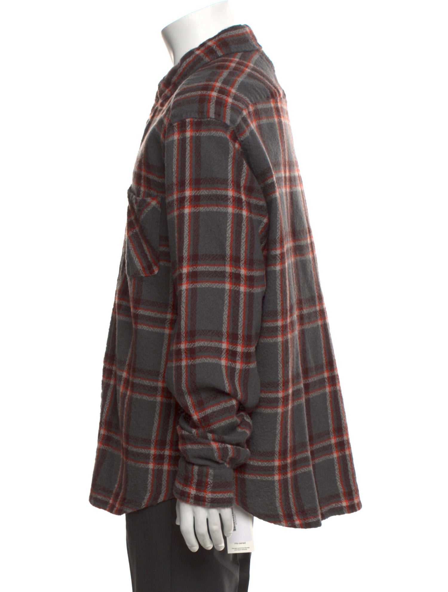 Facetasm Wool Plaid Print Shirt