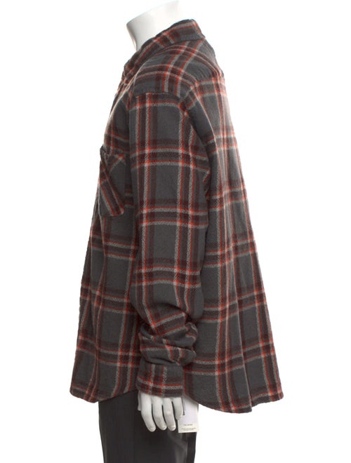 Facetasm Wool Plaid Print Shirt