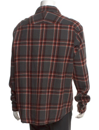 Facetasm Wool Plaid Print Shirt