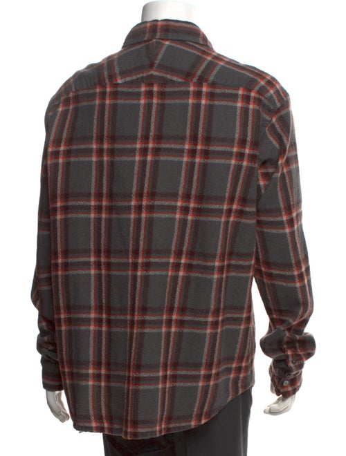 Facetasm Wool Plaid Print Shirt