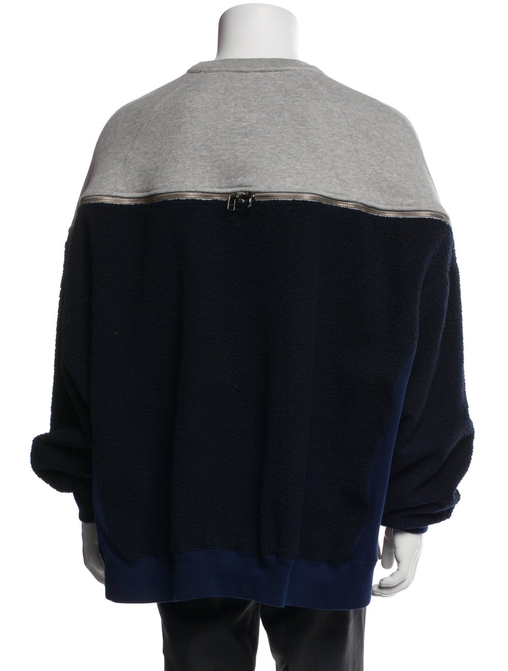 Facetasm Colorblock Pattern Crew Neck Sweatshirt - image 3