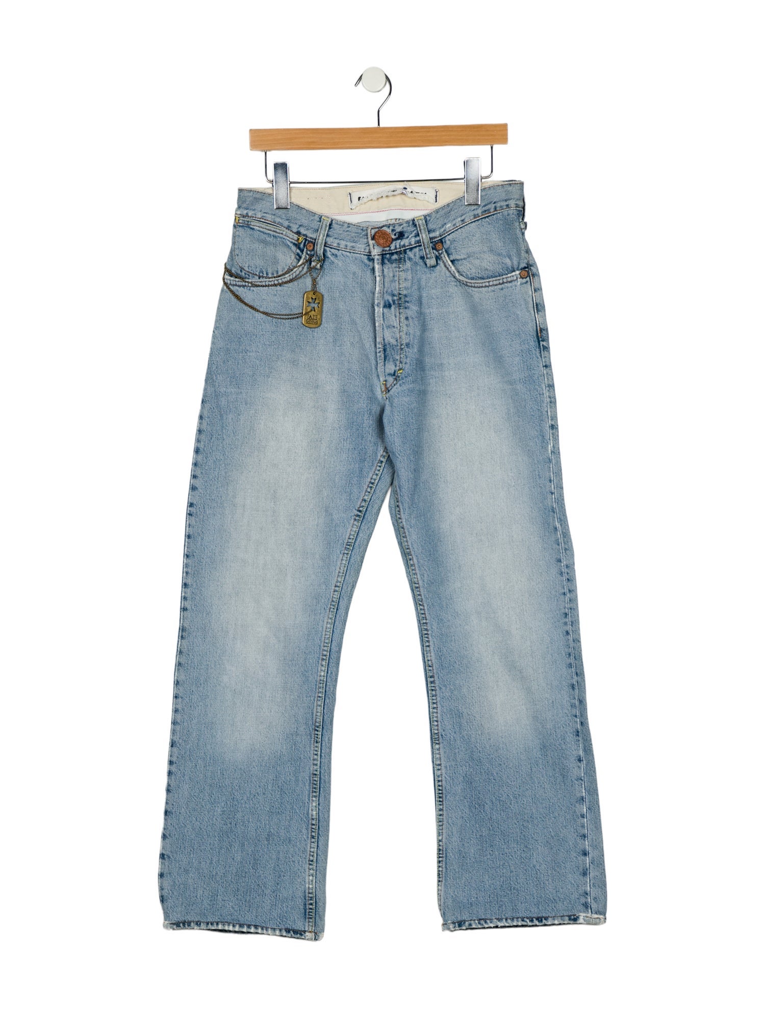 Fake London Mid-Rise Wide Leg Jeans