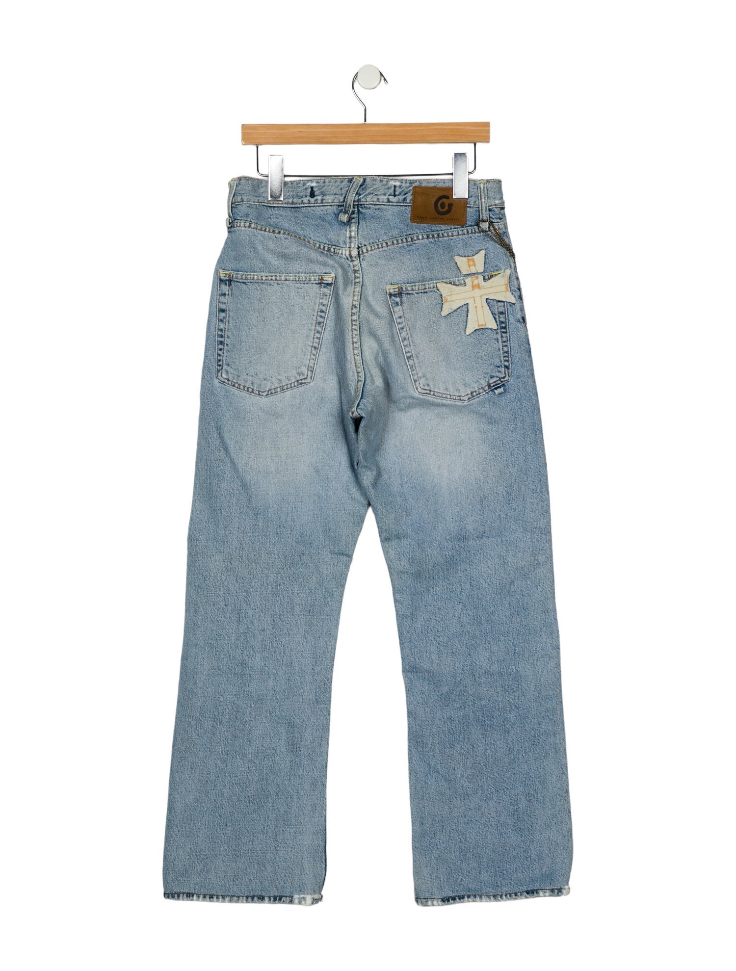 Fake London Mid-Rise Wide Leg Jeans