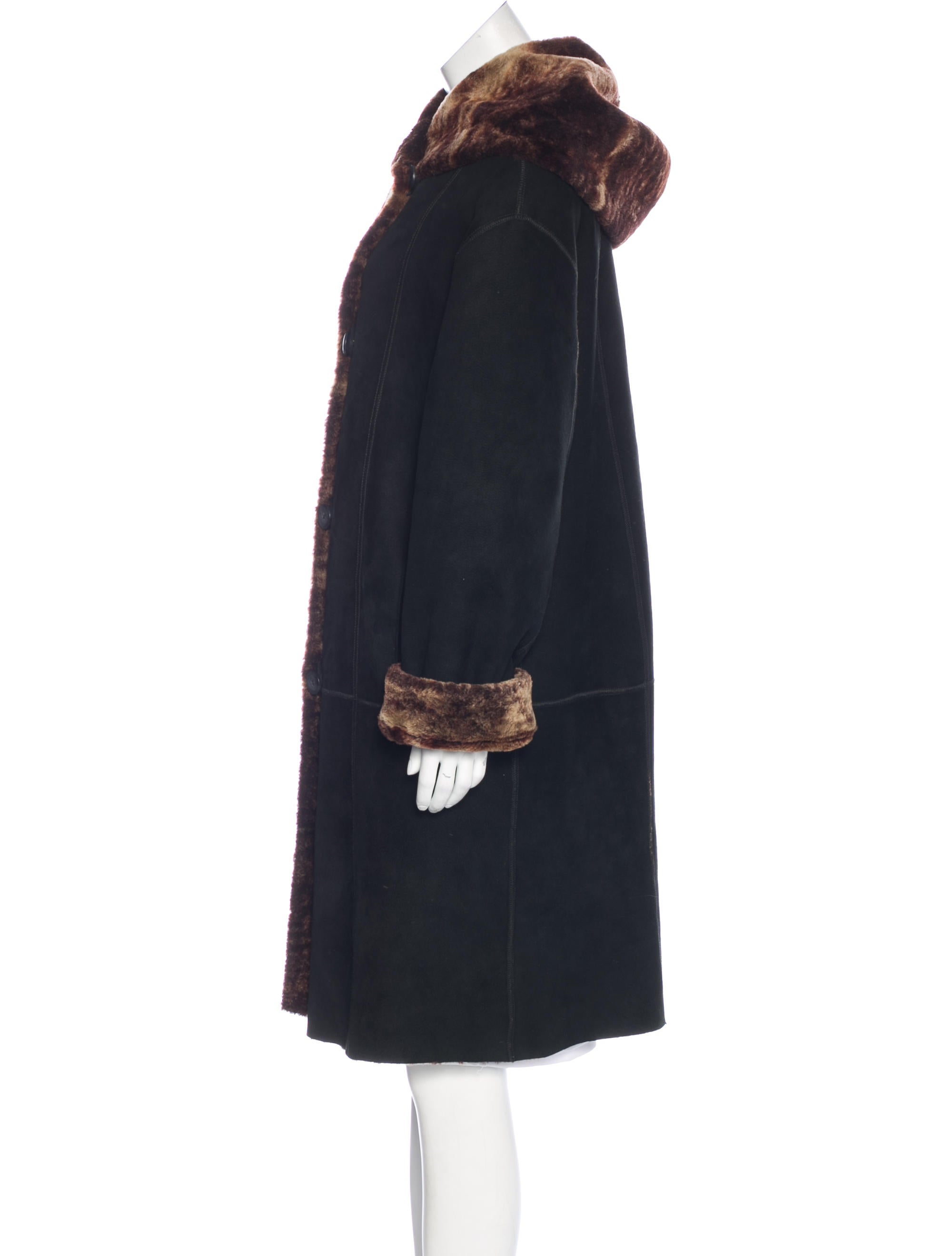 Fantazia by Hana K Shearling Hooded Coat