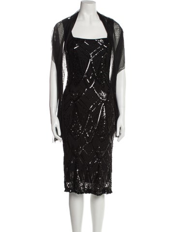 Fabiana Ferri Dresses Square Neckline Midi Length Dress M