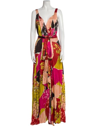 Fabiana Ferri Printed Long Dress