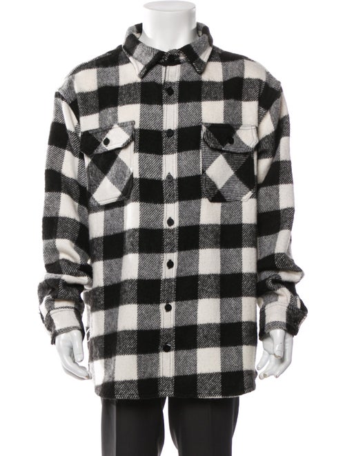 424 on Fairfax Plaid Print Trucker Jacket