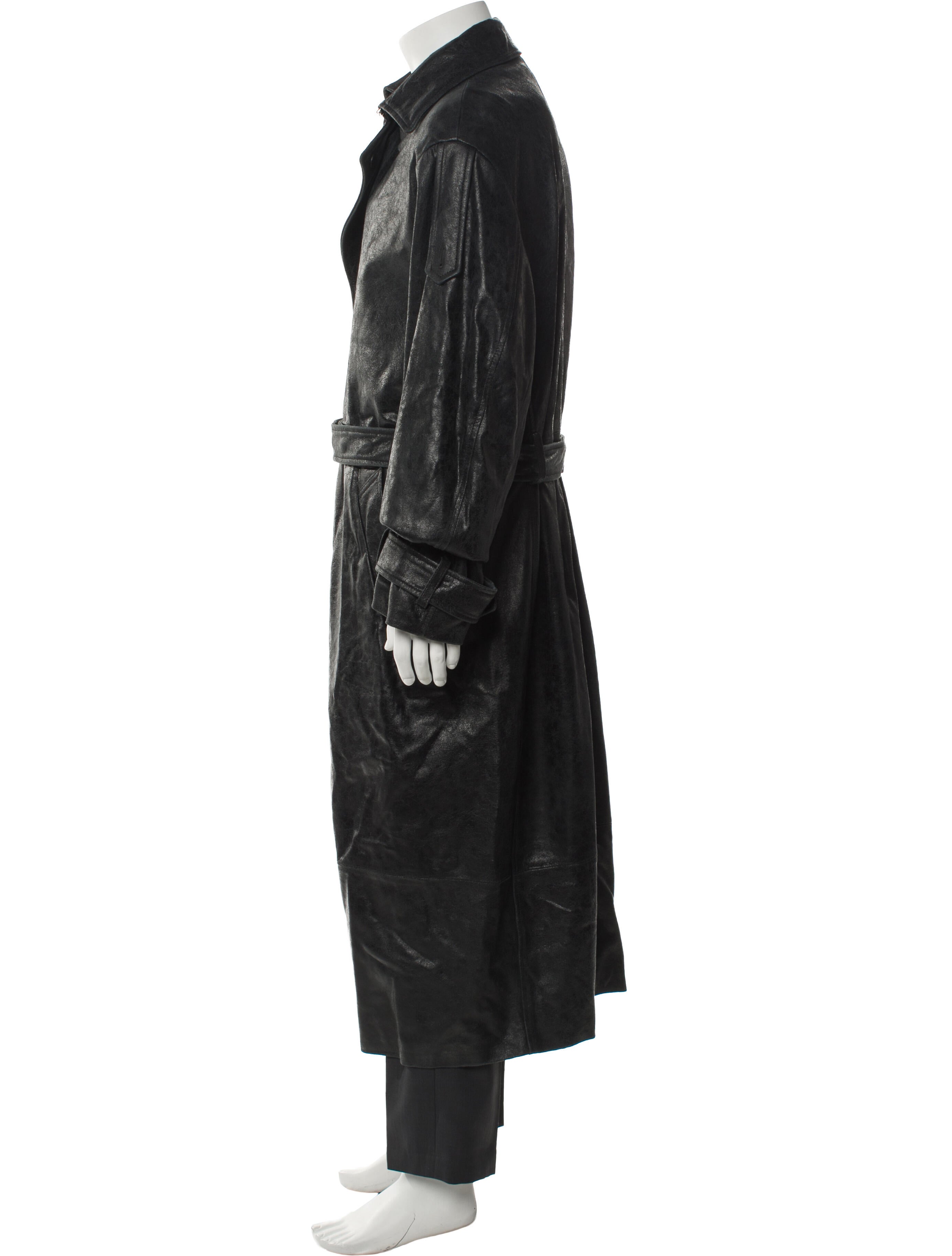 424 on Fairfax Leather Trench Coat w/ Tags