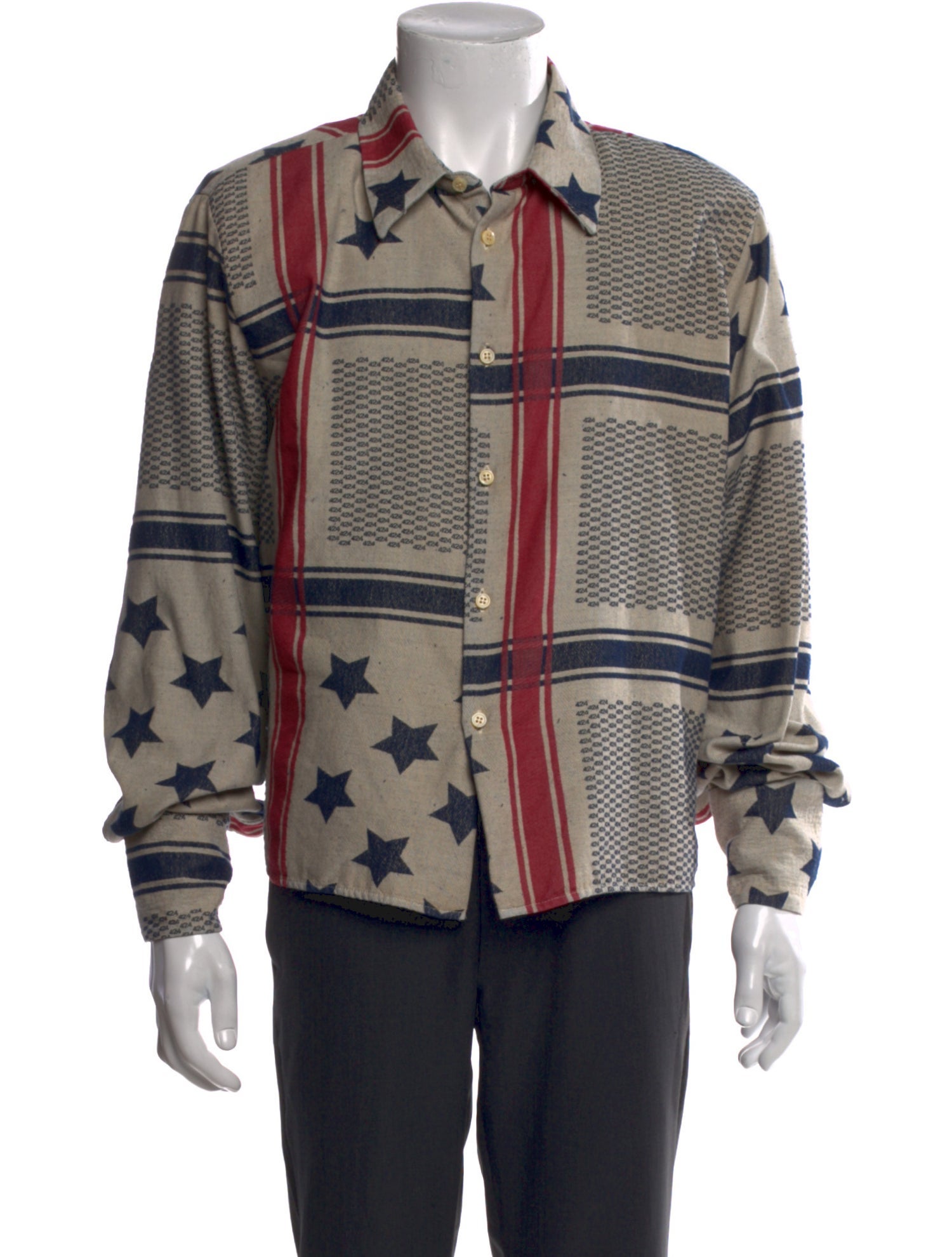 424 on Fairfax Printed Long Sleeve Shirt