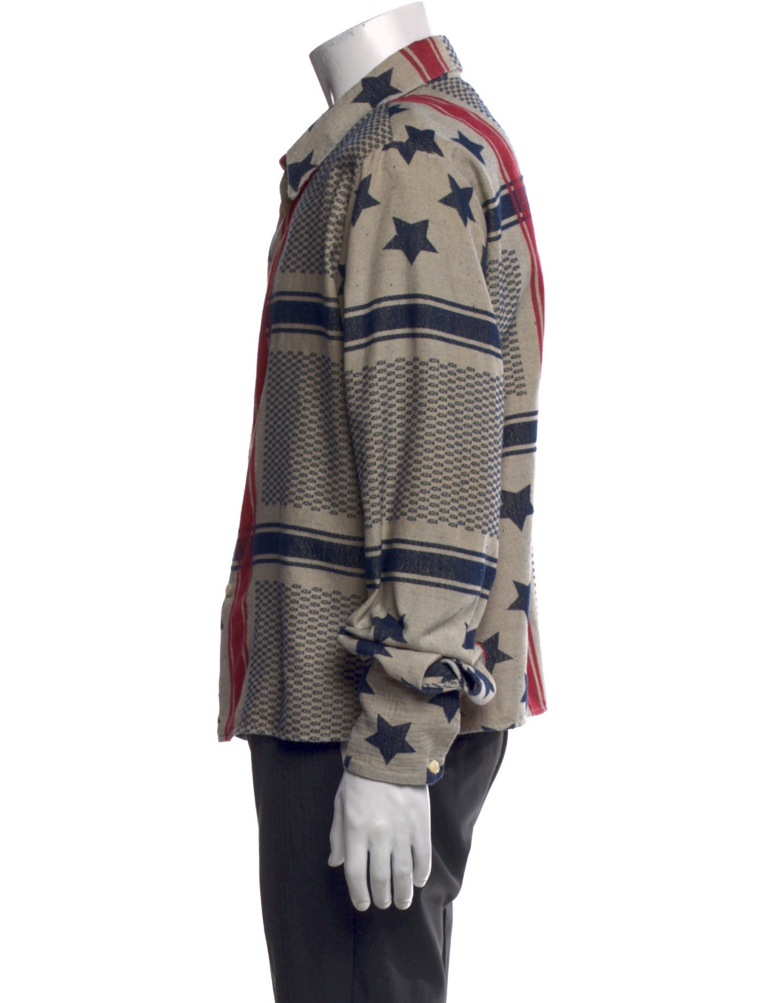 424 on Fairfax Printed Long Sleeve Shirt