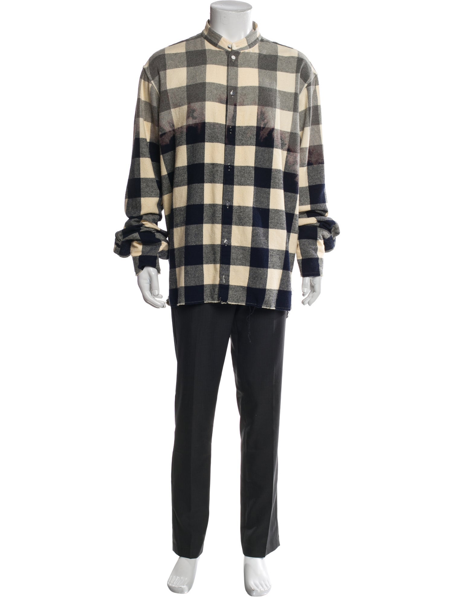 424 on Fairfax Plaid Print Long Sleeve Shirt w/ Tags