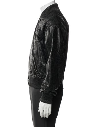 424 on Fairfax Leather Bomber Jacket