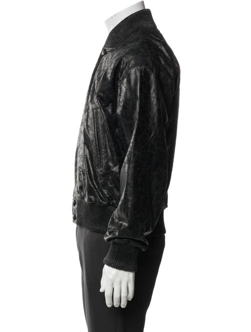 424 on Fairfax Leather Bomber Jacket