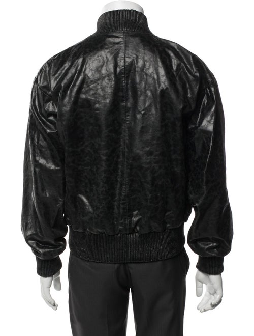 424 on Fairfax Leather Bomber Jacket