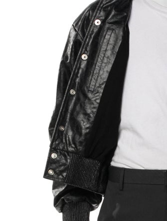 424 on Fairfax Leather Bomber Jacket