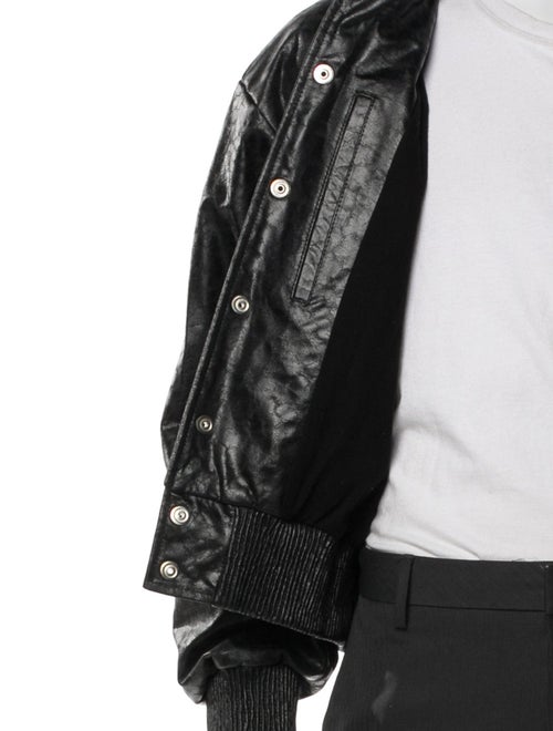 424 on Fairfax Leather Bomber Jacket