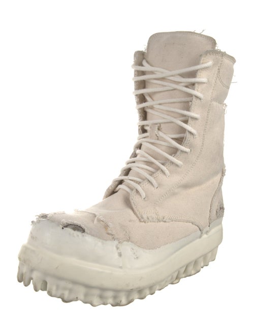 424 on Fairfax Canvas Distressed Accents Lace-Up Boots