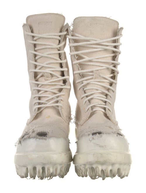 424 on Fairfax Canvas Distressed Accents Lace-Up Boots