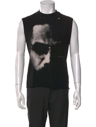 424 on Fairfax Graphic Print Scoop Neck T-Shirt