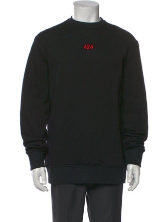 424 on Fairfax Graphic Print Crew Neck Pullover