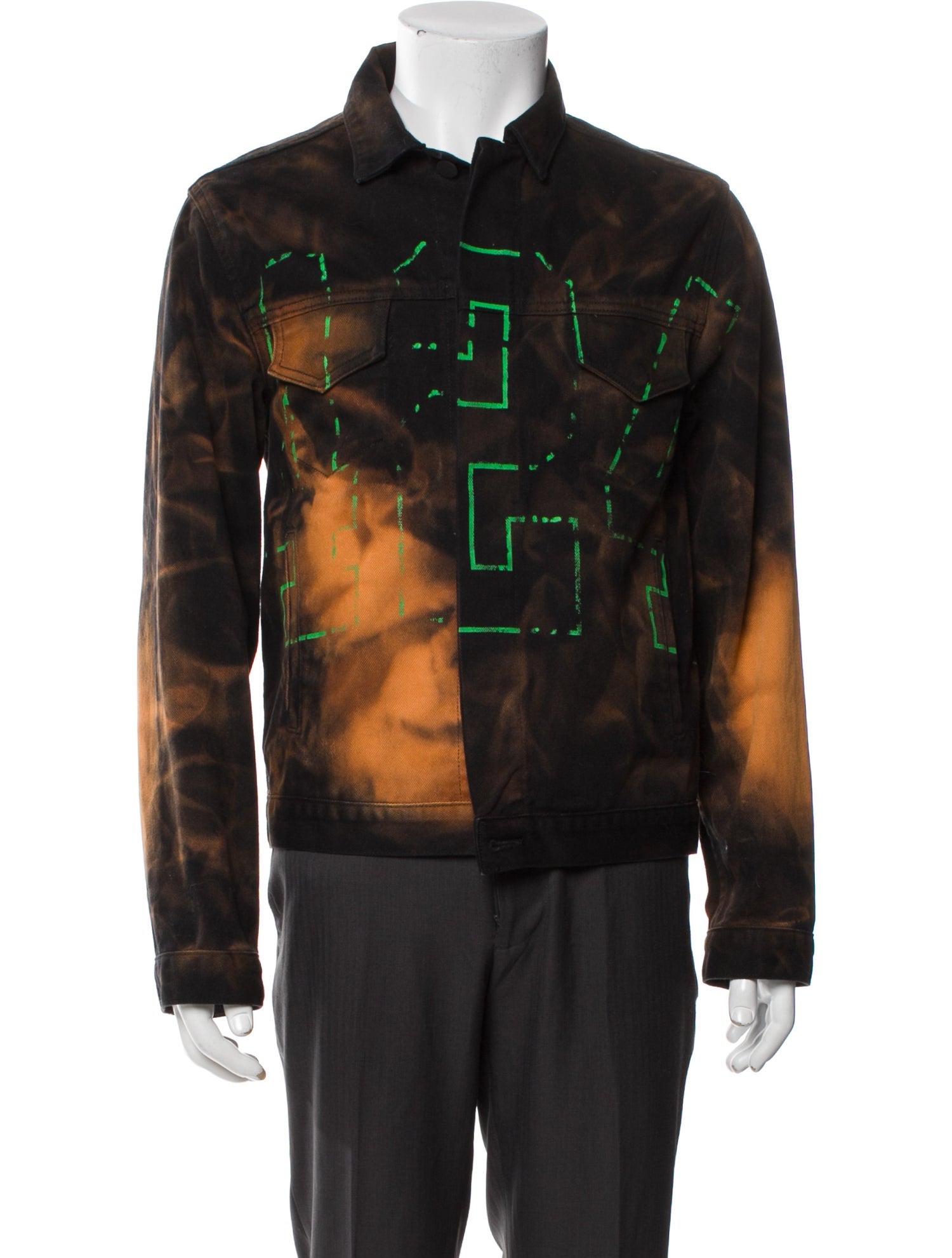 424 on Fairfax Printed Denim Jacket