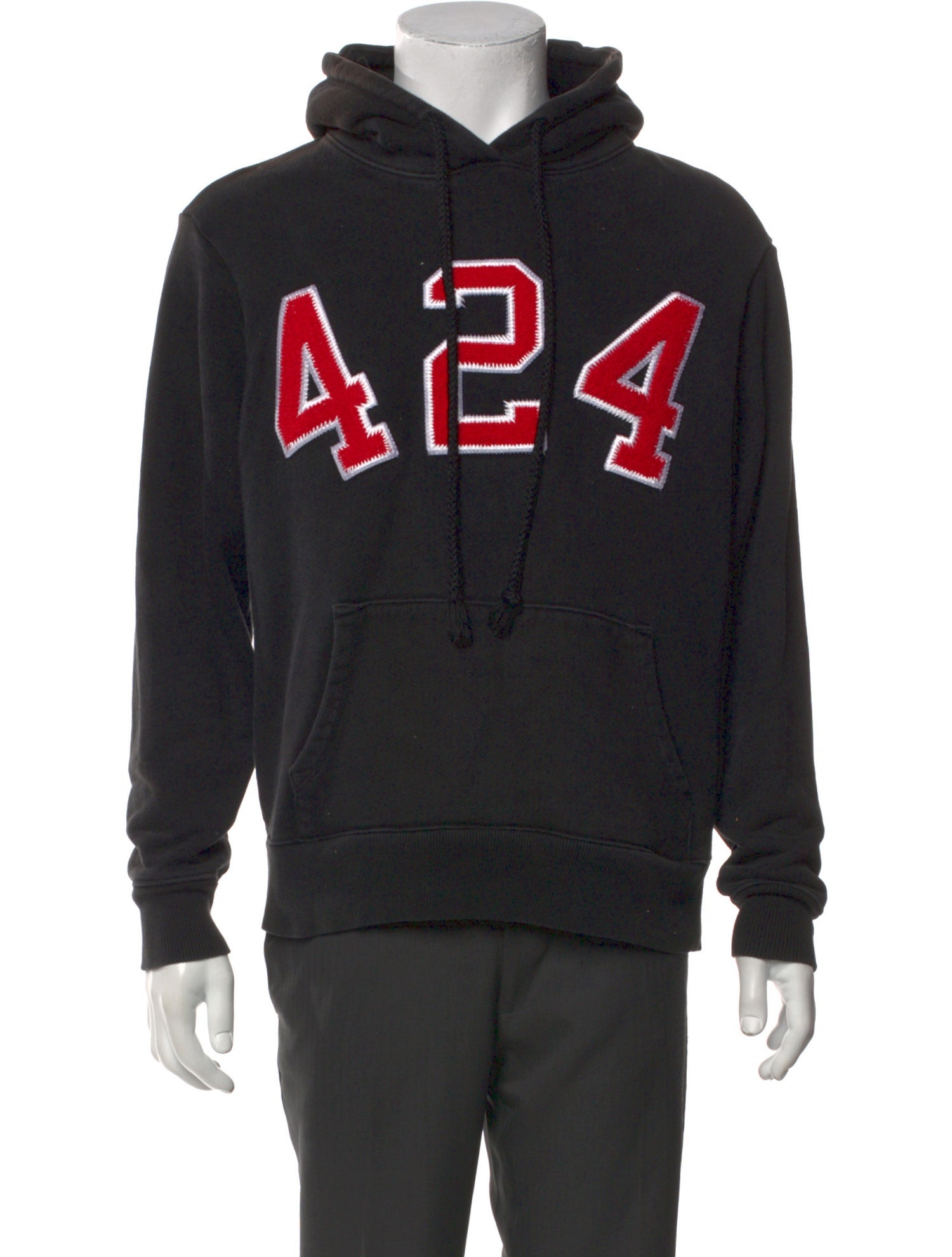 424 on Fairfax Graphic Print V-Neck Hoodie