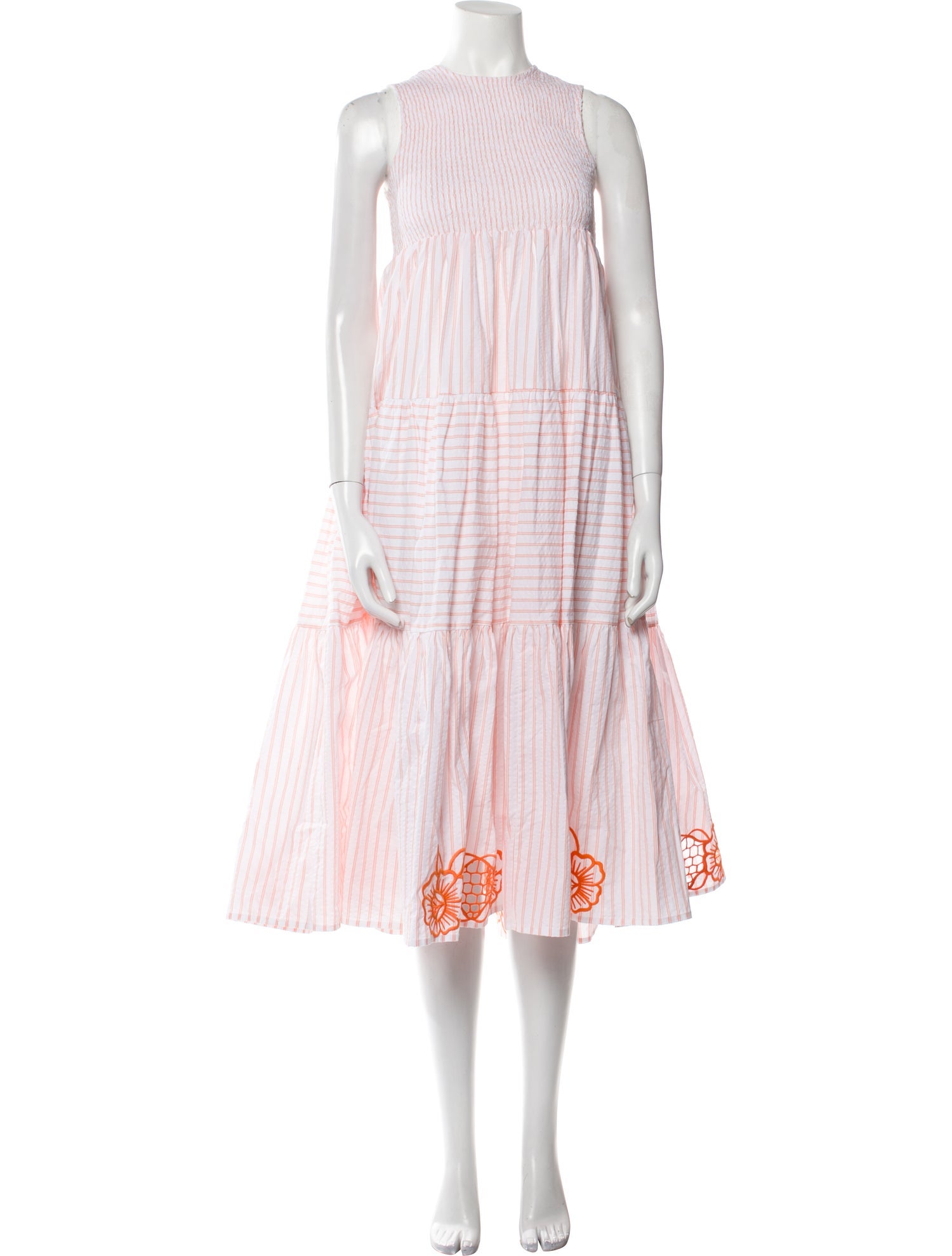 FANM MON Striped Midi Length Dress