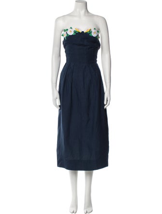 FANM MON Strapless Midi Length Dress