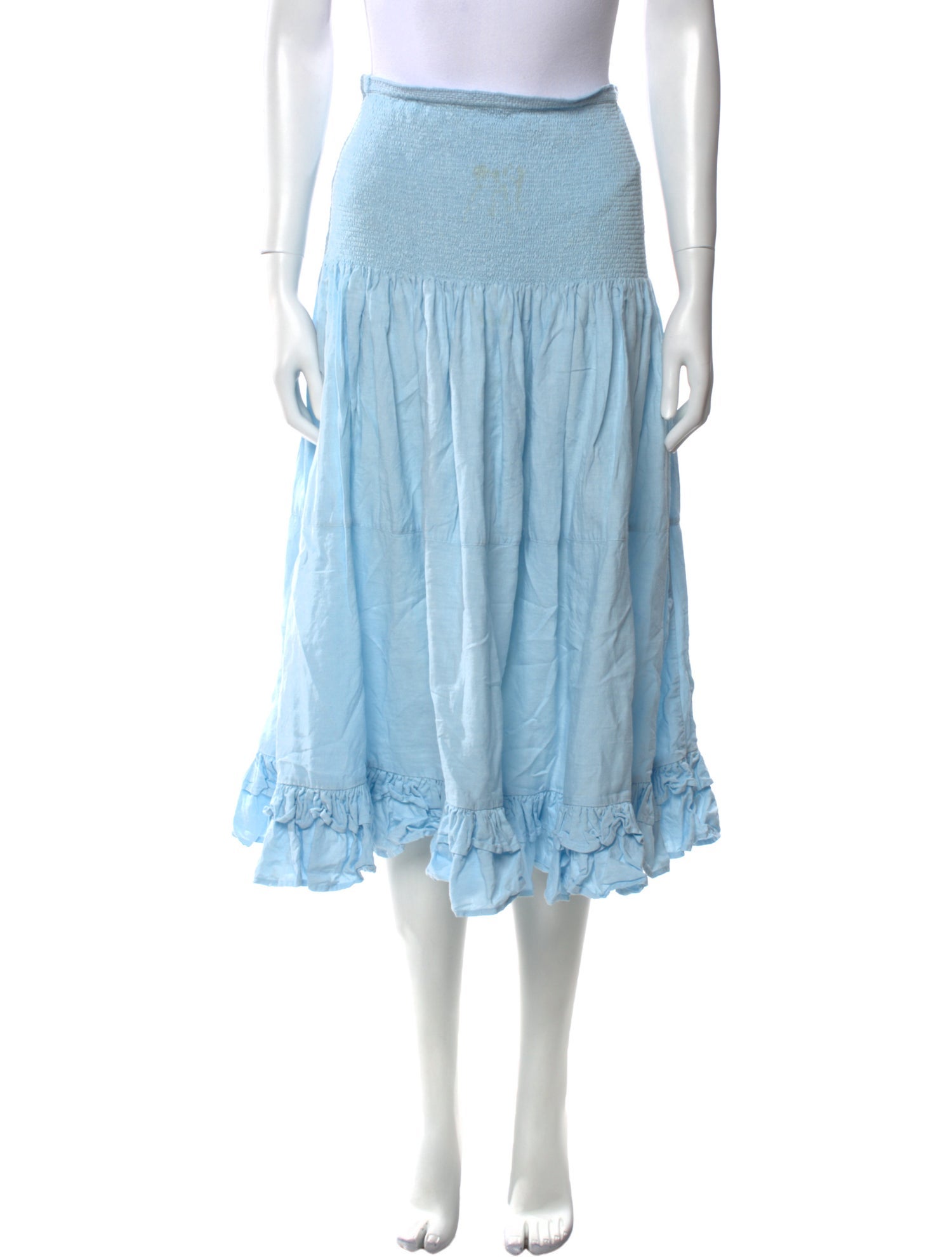 FANM MON Linen Midi Length Skirt