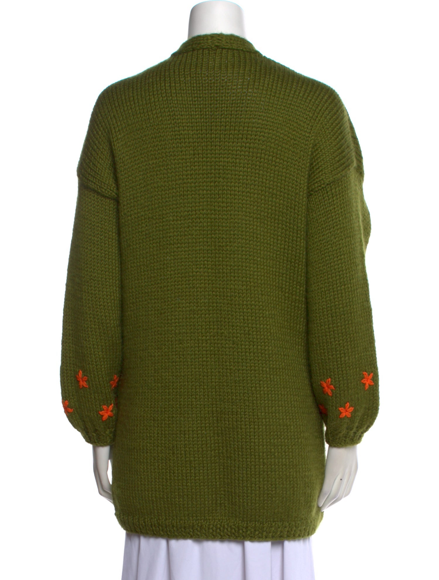 FANM MON Graphic Print Open Front Sweater