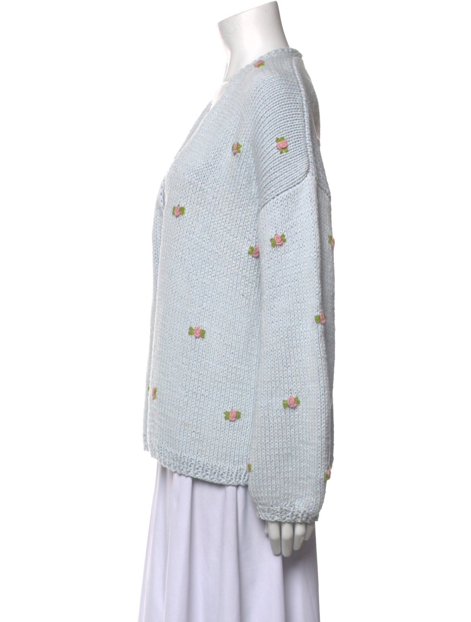 FANM MON Patterned Open Front Sweater