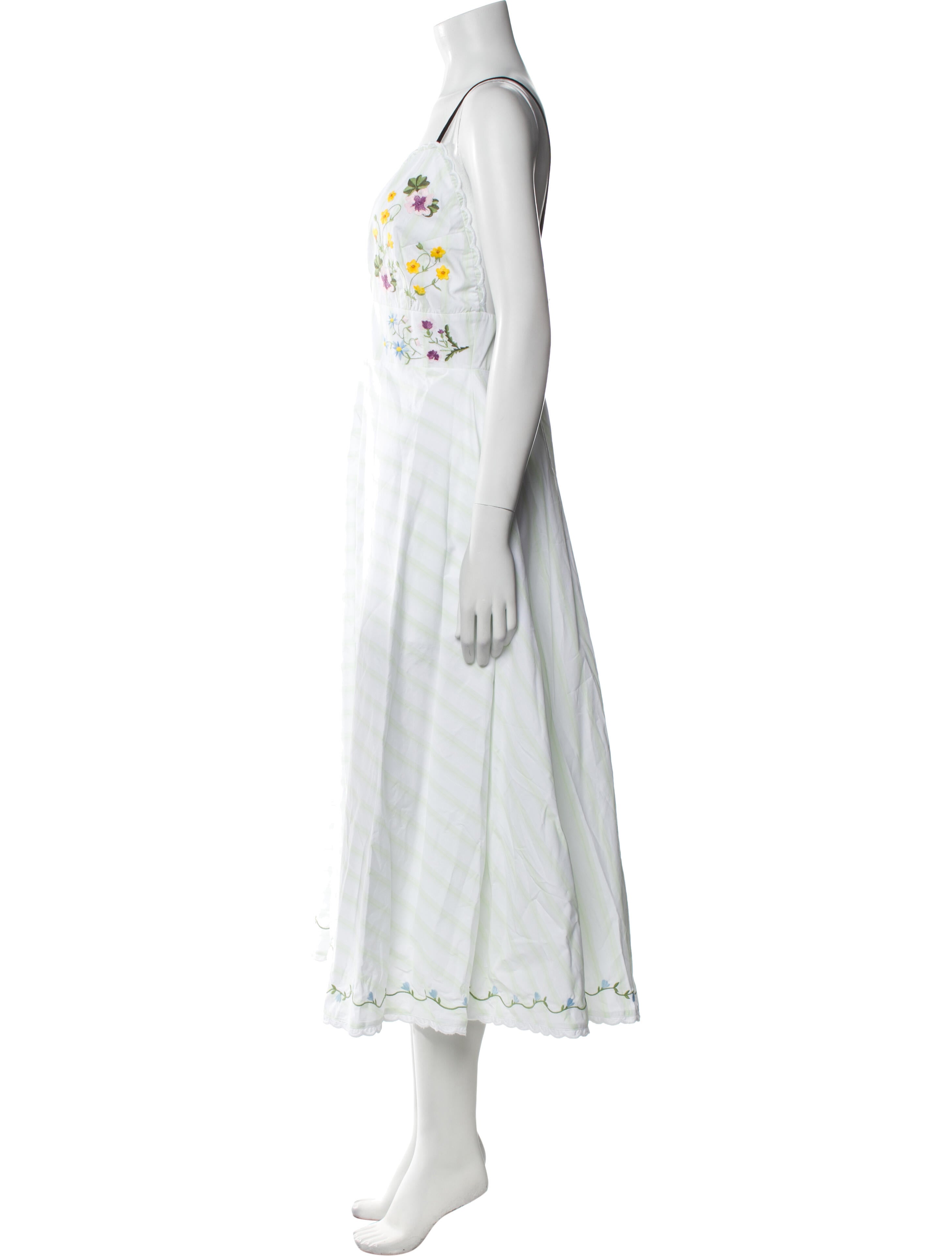 FANM MON Striped Midi Length Dress