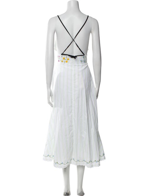 FANM MON Striped Midi Length Dress