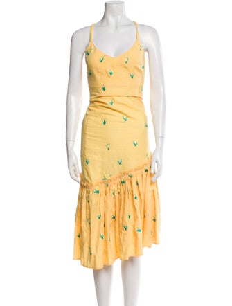 FANM MON Linen Midi Length Dress