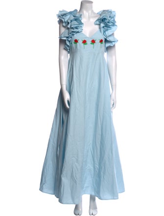 FANM MON Square Neckline Long Dress