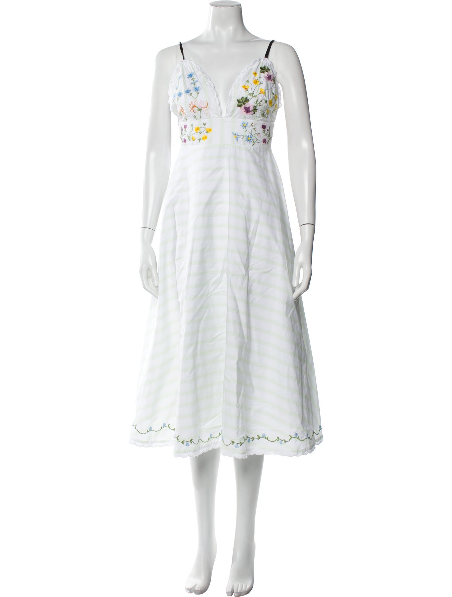 FANM MON Striped Midi Length Dress