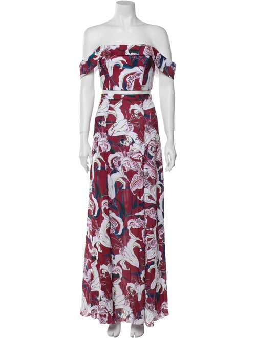 Fame & Partners Floral Print Skirt Set
