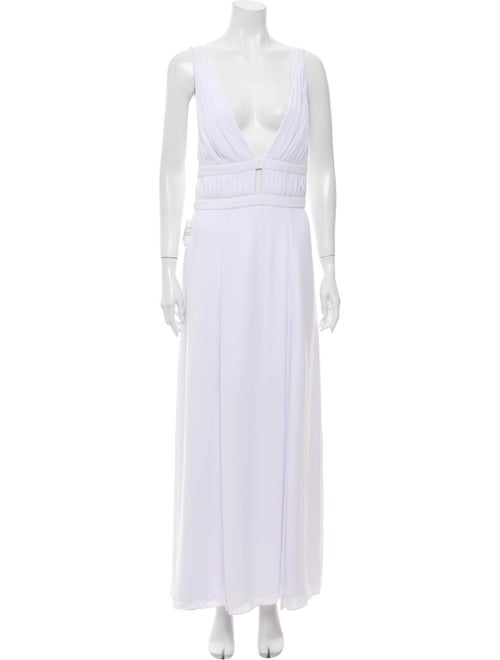 Fame & Partners Sleeveless Pleated Dress White