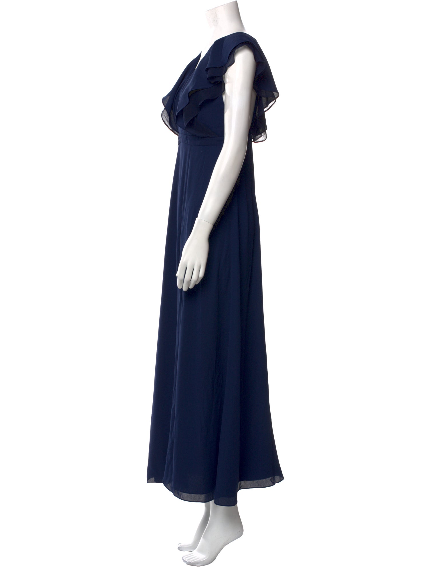 Fame & Partners V-Neck Long Dress
